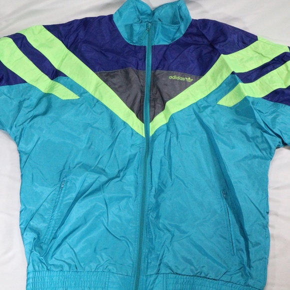 adidas Other - VTG 80s ADIDAS 3 Stripes Colorblock Track Jacket
